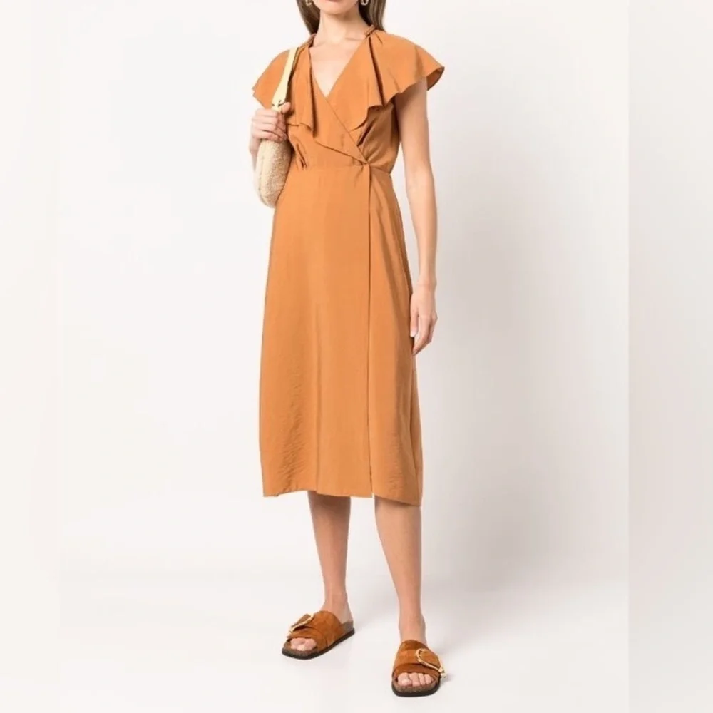 Vince Ruffle Wrap Dress - Picture 2 of 13